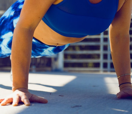 woman in plank pose